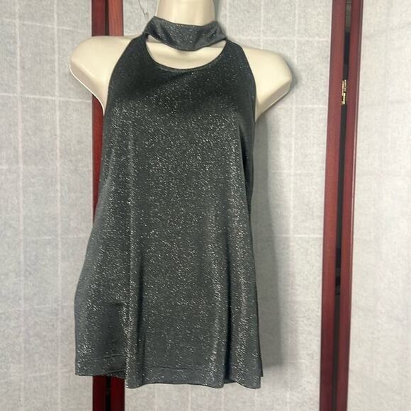 NWT FLEUR DU MAL SPARKLE SLEEVELESS CHOKER‎ TOP SIZE L - Picture 2 of 8